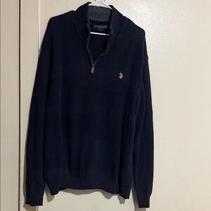 U.S. Polo Assn. Dark Blue Zip-Up Sweater